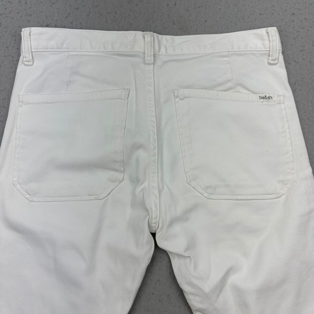 ba&sh Sally Jeans Women's 25 White Blanc Straight Leg Mid-Rise Slim Fit Bash‎ - Picture 9 of 13